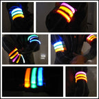 Nylon Night Sports LED Light Armband Light Bracelet, Battery Version Blue, USB Charging Version Blue, Battery Version Green, Battery Version Colorful, USB Charging Version Orange
