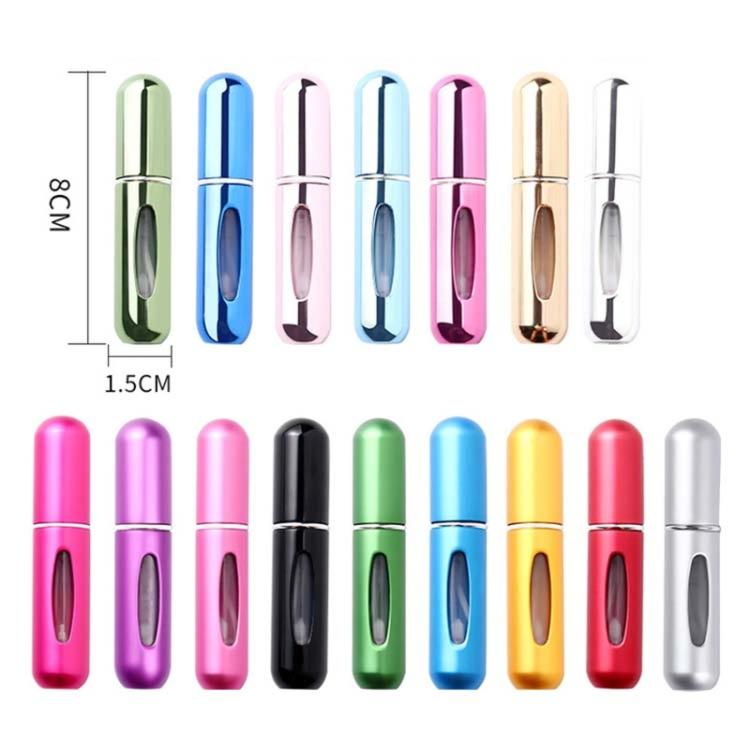 Portable Mini Aluminum Refillable Perfume Bottle Spray Empty Cosmetic Containers Atomizer, Capacity:5ml, Metal – Durable Build, Easy to Use