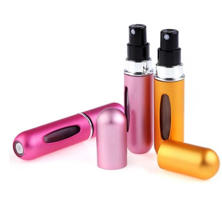 Portable Mini Aluminum Refillable Perfume Bottle Spray Empty Cosmetic Containers Atomizer, Capacity:5ml, Metal – Durable Build, Easy to Use