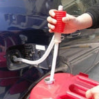 Creative Hand Manual Gas Oil Water Liquid Transfer Pump Siphon Hose for Car Motorcyle Truck Car Liquid Pump, Red Red