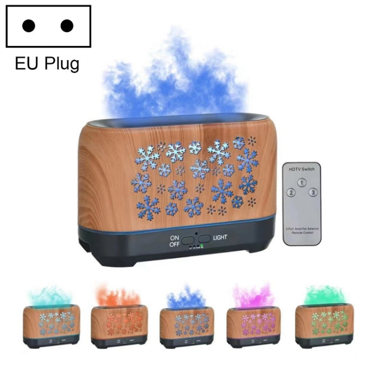 Home Colorful Simulation Flame Incense Smoked Lamp Humidifier, Remote Control, Without Remote Control – Durable Build, Easy to Use Remote Control EU Plug