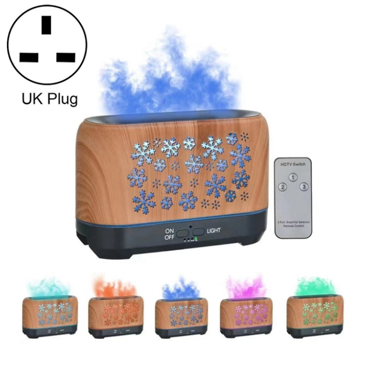 Home Colorful Simulation Flame Incense Smoked Lamp Humidifier, Remote Control, Without Remote Control – Durable Build, Easy to Use Remote Control UK Plug