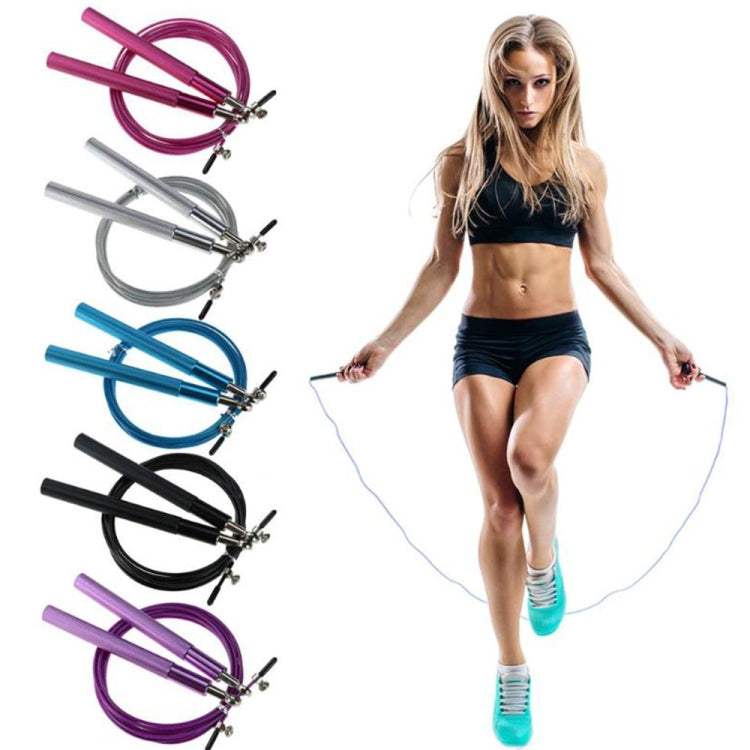 Steel Wire Skipping Skip Adjustable Fitness Jump Rope，Length: 3m, Steel Wire Jump Rope (Megenta), Steel Wire Jump Rope (Black), Steel Wire Jump Rope (Blue), Steel Wire Jump Rope (Grey), Steel Wire Jump Rope (Green), Steel Wire Jump Rope (Orange)... –...