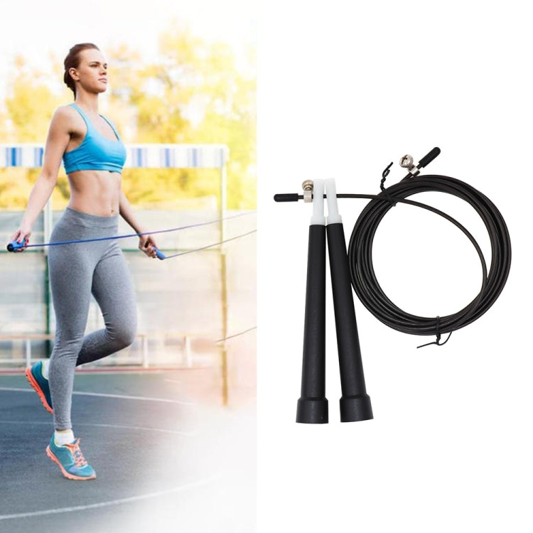 Steel Wire Skipping Skip Adjustable Fitness Jump Rope，Length: 3m, Steel Wire Jump Rope (Megenta), Steel Wire Jump Rope (Black), Steel Wire Jump Rope (Blue), Steel Wire Jump Rope (Grey), Steel Wire Jump Rope (Green), Steel Wire Jump Rope (Orange)... –... Steel Wire Jump Rope (Black) Black