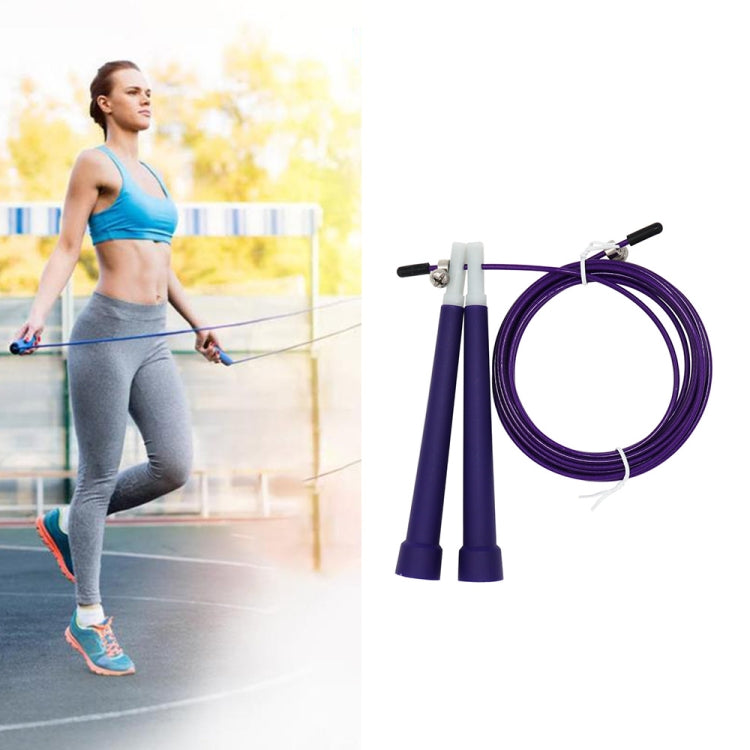 Steel Wire Skipping Skip Adjustable Fitness Jump Rope，Length: 3m, Steel Wire Jump Rope (Megenta), Steel Wire Jump Rope (Black), Steel Wire Jump Rope (Blue), Steel Wire Jump Rope (Grey), Steel Wire Jump Rope (Green), Steel Wire Jump Rope (Orange)... –... Steel Wire Jump Rope (Purple) Purple