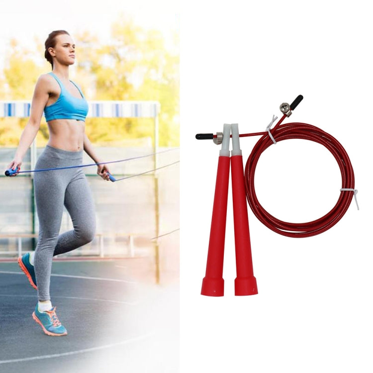 Steel Wire Skipping Skip Adjustable Fitness Jump Rope，Length: 3m, Steel Wire Jump Rope (Megenta), Steel Wire Jump Rope (Black), Steel Wire Jump Rope (Blue), Steel Wire Jump Rope (Grey), Steel Wire Jump Rope (Green), Steel Wire Jump Rope (Orange)... –... Steel Wire Jump Rope (Red) Red