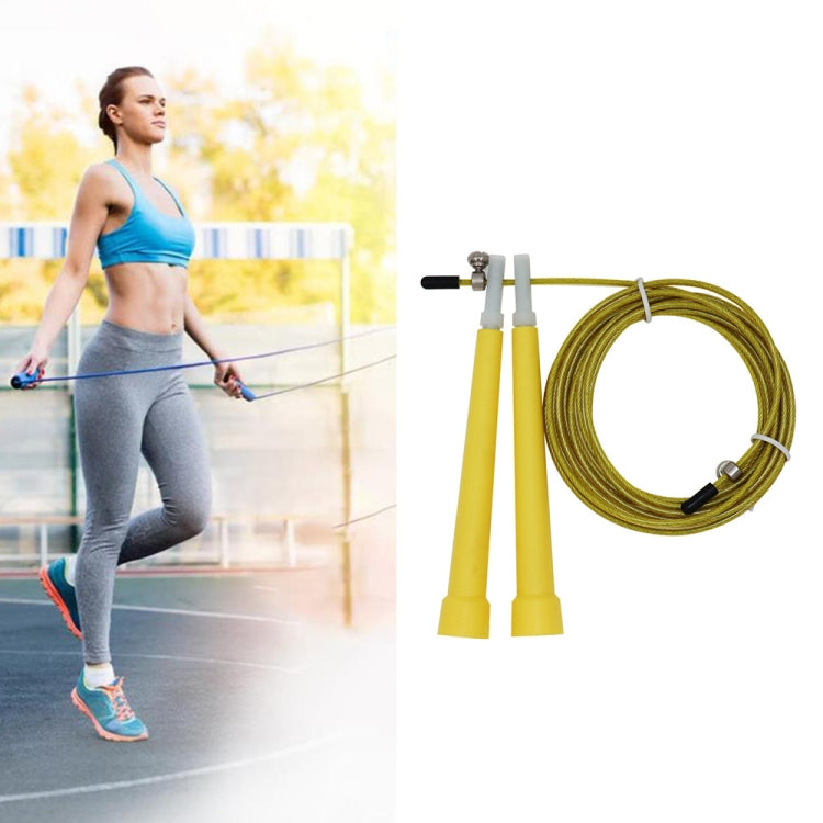 Steel Wire Skipping Skip Adjustable Fitness Jump Rope，Length: 3m, Steel Wire Jump Rope (Megenta), Steel Wire Jump Rope (Black), Steel Wire Jump Rope (Blue), Steel Wire Jump Rope (Grey), Steel Wire Jump Rope (Green), Steel Wire Jump Rope (Orange)... –... Steel Wire Jump Rope (Yellow) Yellow