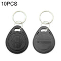 10 PCS 125KHz TK/EM4100 Proximity ID Card Chip Keychain Key Ring Black