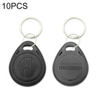 10 PCS 125KHz TK/EM4100 Proximity ID Card Chip Keychain Key Ring Black