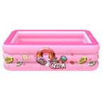 Household Indoor and Outdoor Ice Cream Pattern Children Square Inflatable Swimming Pool, 150 x 110 x 50cm Pink, 180 x 130 x 55cm Pink, 210 x 135 x 55cm Pink