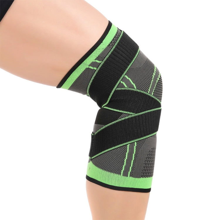 Fitness Running Cycling Bandage Knee Support Braces Elastic Nylon Sports Compression Pad Sleeve, L, M, XL, XXL, s L Green