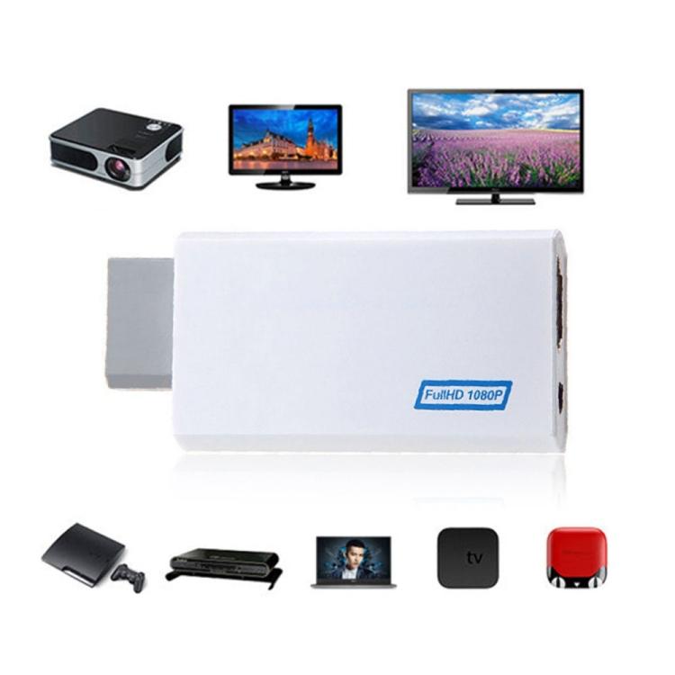 Nintendo Wii Hassle Free Plug and Play for Wii to HDMI 1080p Converter Adapter Wii2hdmi 3.5mm Audio Box Wii-link, To HDMI 1080p Converter Adapter