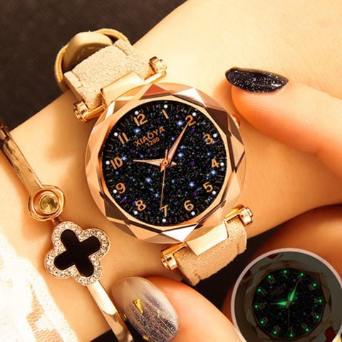 XIAOYA Wrist Watch – Leather White