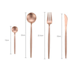 Stainless Steel Cutlery Knives Forks Spoons Western Kitchen Dinnerware Home Party Tableware Set