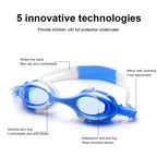 4 in 1 Cartoon Little Crab Waterproof and Anti-fog Silicone Swimming Goggles + Printed Pattern Swimming Cap + Nose Clip Earplugs + Storage Bag Swimming Equipment Set for Children, 4 in 1 Swimming Set (Blue Crab), 4 in 1 Swimming Set (Pink Crab)        ...