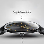 KEMANQI Simple Ultra-thin Waterproof Steel Mesh Belt Quartz Watch for Men, Ultra-thin black shell black dial black band, Ultra-thin black shell blue dial black band, Ultra-thin Rose gold shell black dial black band...