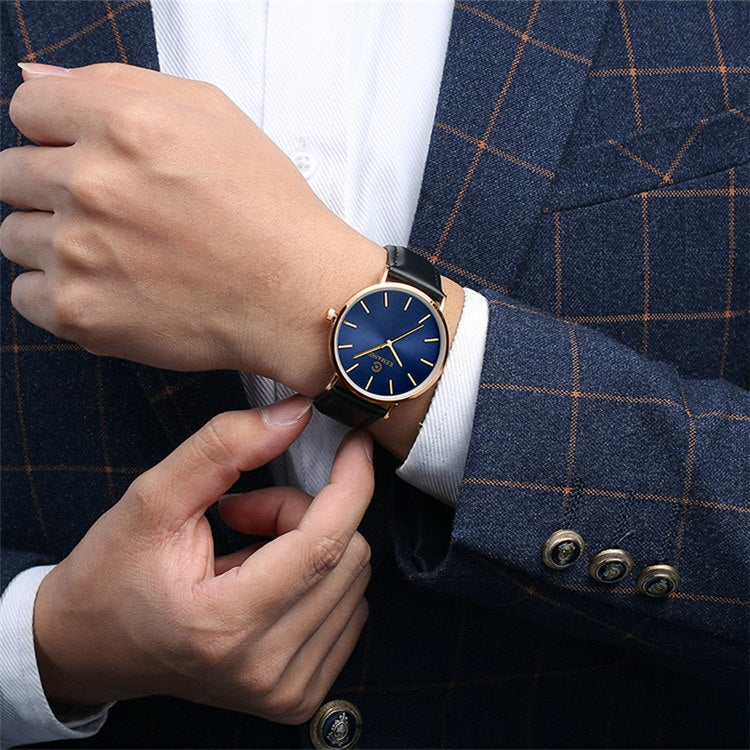 KEMANQI Simple Ultra-thin Waterproof Steel Mesh Belt Quartz Watch for Men, Ultra-thin black shell black dial black band, Ultra-thin black shell blue dial black band, Ultra-thin Rose gold shell black dial black band...