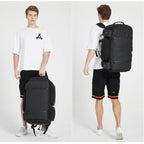 Ozuko 9326 Men Outdoor Multifunctional Anti-theft Backpack Sports Waterproof Travel Shoulders Bag with External USB Charging Port, Ozuko 9326