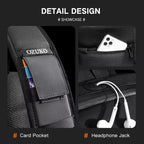 Ozuko 9315 Outdoor Waterproof Men Business Chest Bag Anti-theft Shoulder Messenger Bag with External USB Charging Port, Dark Blue, Black, Dark Gray