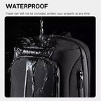 Ozuko 9315 Outdoor Waterproof Men Business Chest Bag Anti-theft Shoulder Messenger Bag with External USB Charging Port, Dark Blue, Black, Dark Gray