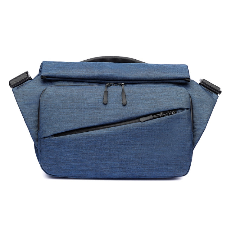 Ozuko 9349 Multifunctional Waterproof Men Messenger Bag with External USB Charging Port, Dark Blue, Black, Dark Gray Dark Blue