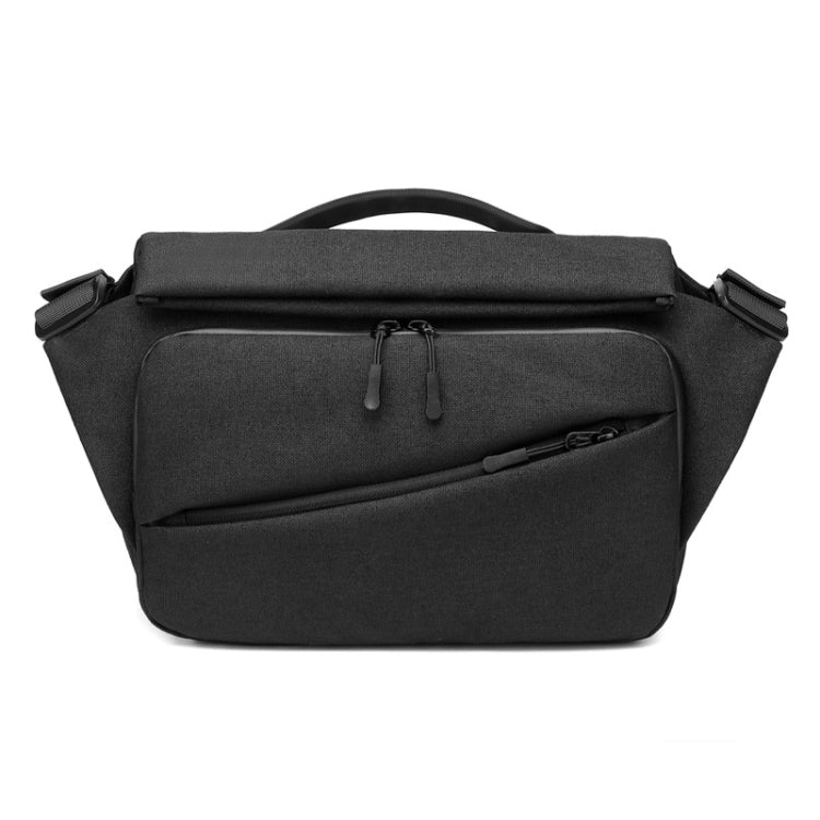Ozuko 9349 Multifunctional Waterproof Men Messenger Bag with External USB Charging Port, Dark Blue, Black, Dark Gray – Waterproof, Wear-resistant, Magnetic Black