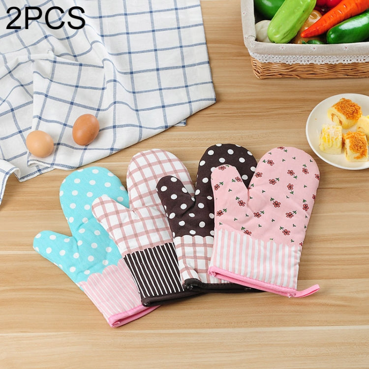 2 PCS Heat Insulation Gloves For Microwave Oven Thickened High Temperature Resistant Anti-scald Kitchen Baking Gloves, 2 PCS 2 PCS