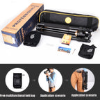 Q999h Horizontal Cantilever Gimbal Tripod Mount L Type Bracket with Tripod Ball-Head, Q999H – Aluminum Alloy