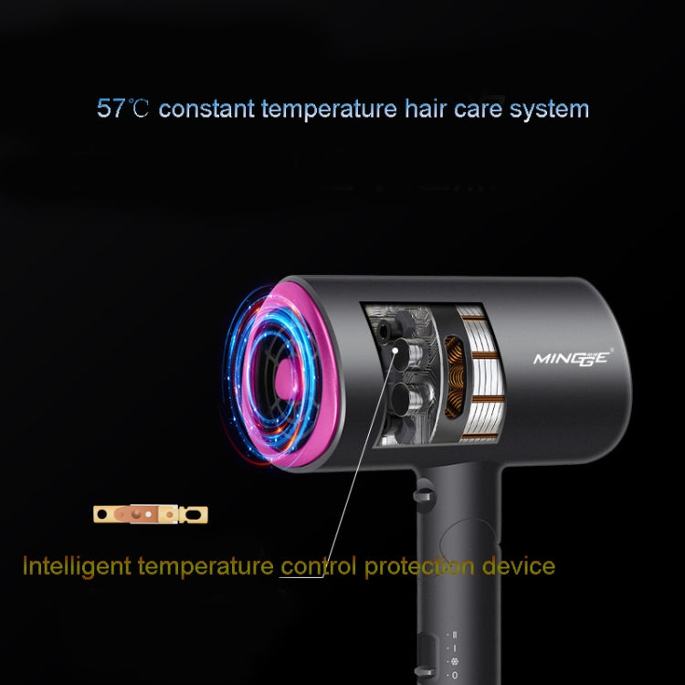 Mingge T1 T Style 1800W High-power Cold Hot Air Wind Fast Drying Folding Hair Dryer, EU Plug, US Plug, UK Plug