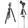 Q222 Portable 4-Section Folding Legs Aluminum Alloy Tripod Mount Monopod Holder with Ball Heads Default Title