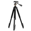 Q338 4-Section Folding Legs Live Broadcast Aluminum Alloy Tripod Mount, Q338With Three-dimensional Head, Q338 With Ball Head Q338With Three-dimensional Head