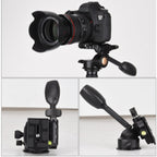 Q08 Three-Dimensional Damping 360 Degree Panorama Scale Leveling Metal Tripod Heads, Q08