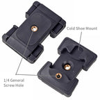 Xiletu Xj-12 Live Broadcast Bracket Fixing Clip Tripod Mount Phone Clamp with 1/4 inch Screw Holes & Cold Shoe Base, Xj12