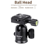 Xiletu FM5S-MINI 5-Section Folding Legs Mini Desktop Tripod Mount, Red, Black, Titanium