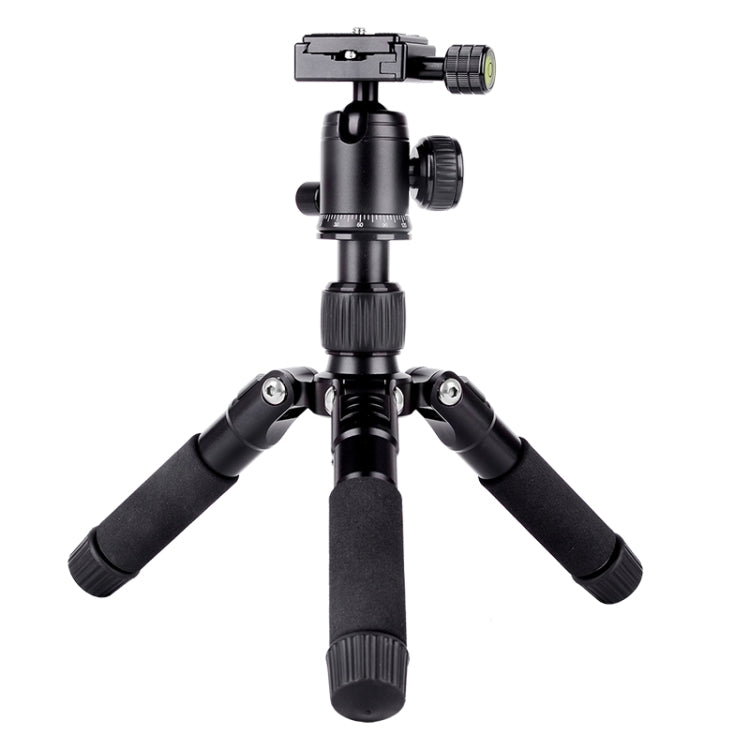 Xiletu FM5S-MINI 5-Section Folding Legs Mini Desktop Tripod Mount, Red, Black, Titanium – Durable Build, Easy to Use Black