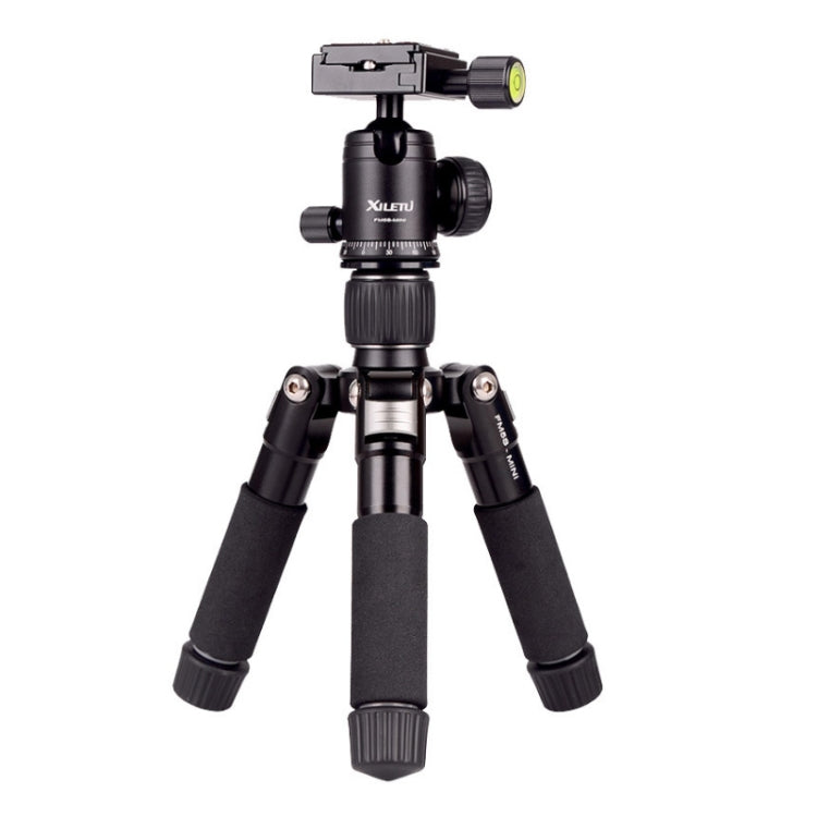 Xiletu FM5S-MINI 5-Section Folding Legs Mini Desktop Tripod Mount, Red, Black, Titanium – Durable Build, Easy to Use Titanium