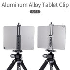 Xiletu Xj15 Live Broadcast Desktop Full Metal Tripod Mount Tablet Pc Phone Clamp With 1/4 Inch Screw Holes & Cold Shoe Base, Xj15