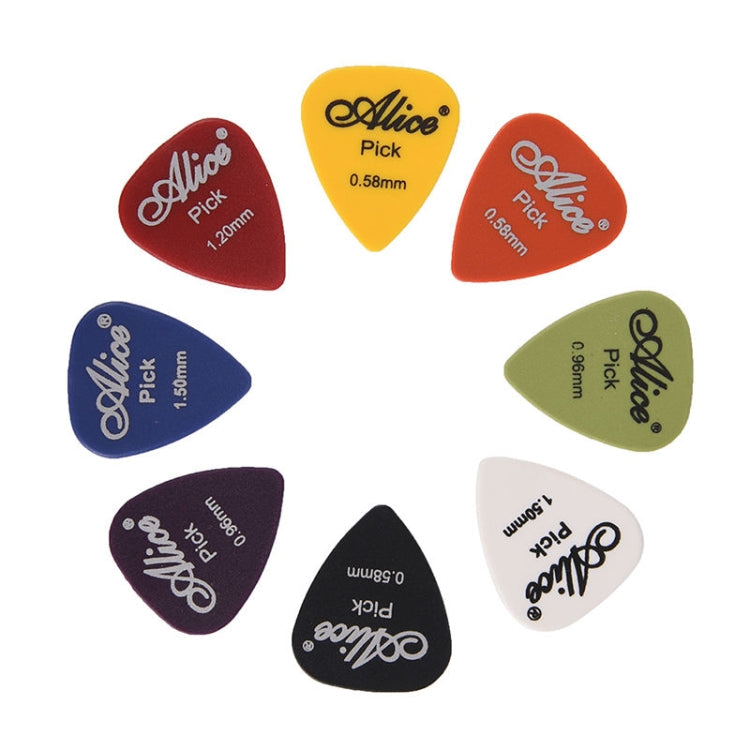 Alice 50 PCS ABS Electric Guitar Picks, Random Color Delivery, Frosted 0.58mm, Mirror 0.58mm, Frosted 0.71mm, Mirror 0.71mm, Frosted 0.81mm, Mirror 0.81mm, Frosted 0.96mm, Mirror 0.96mm, Frosted 1.2mm, Mirror 1.2mm, Frosted 1.5mm, Mirror 1.5mm         ... Frosted 0.58mm