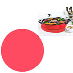 12 Inch Food Grade Silicone Microwave Oven Mat Round Silicone Placemat Non-Slip Insulation Mat, Black, Red, Blue, Green, Purple, Gray Red