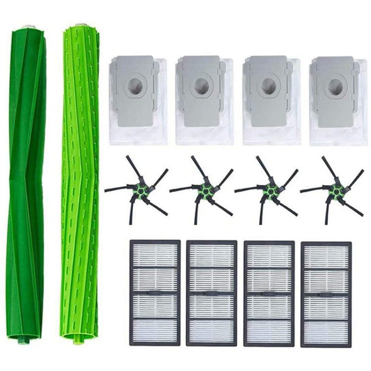 Robot Sweeping Brush + Hippa + Side Brush + Dust Bag Set For iRobot Roomba S9 S9+, 14 PCS/Set 14 PCS Set