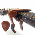 2 in 1 Solid Wood Folk Music Guitar Capo + Pick Set, Folk Music Guitar Capo Folk Music Guitar Capo