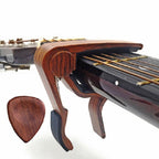 2 in 1 Solid Wood Folk Music Guitar Capo + Pick Set, Folk Music Guitar Capo Folk Music Guitar Capo