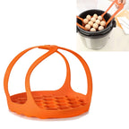 Silicone Steamer Egg Cooker Silicone Steamer Basket, 8 Inches, 6.5 Inches 8 Inches Orange
