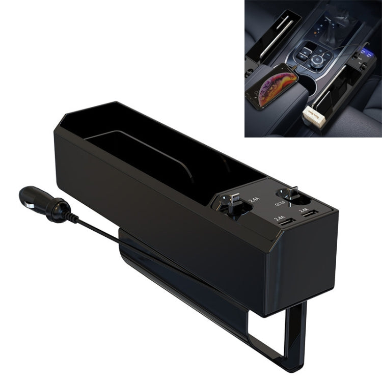Car Seat Storage Box With Cable Car USB Charger, 2-wire, 3-wire, 2-wire + Storage Box 2-wire