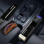 Car Seat Storage Box With Cable Car USB Charger, 2-wire, 3-wire, 2-wire + Storage Box