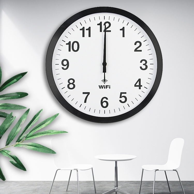 Smart Network Automatic Time Synchronization Wifi Wall Clock Modern Minimalist Silent Living Room Clock, 12 inch, 14 inch, 16 inch