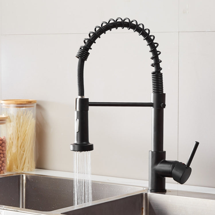 Kitchen Faucet Hot & Cold Water Tank Valve Sink Faucet, Black Model, Electroplating Model, Brushed Model Black Model