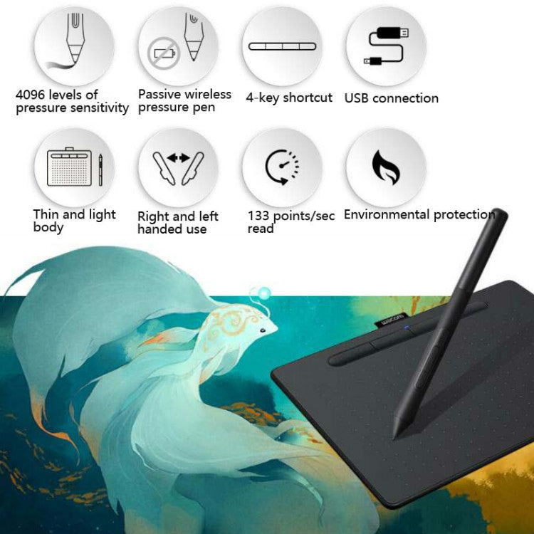 Wacom CTL-4100 Tablet Intuos Hand-Painted Board Computer Drawing Board Handwriting Board, CTL-4100 – Durable Build, Easy to Use