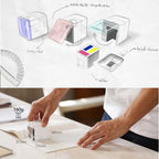 Mbrush Handheld Printer Custom Content Portable Full Color Inkjet Printer with Ink Cartridges, Mbrush