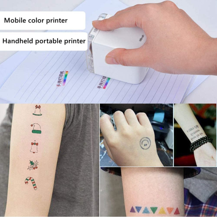 Mbrush Handheld Printer Custom Content Portable Full Color Inkjet Printer with Ink Cartridges, Mbrush